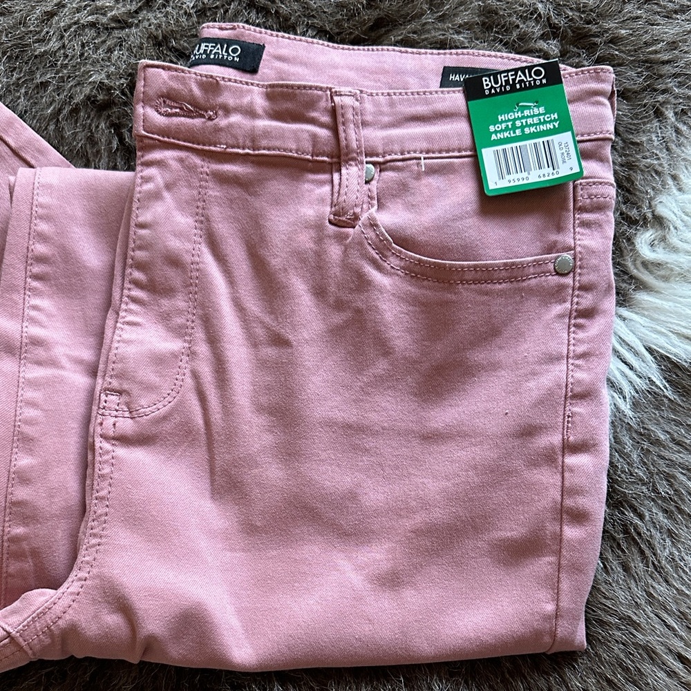 Buffalo David Bitton Women's High Rise Pink Jeans